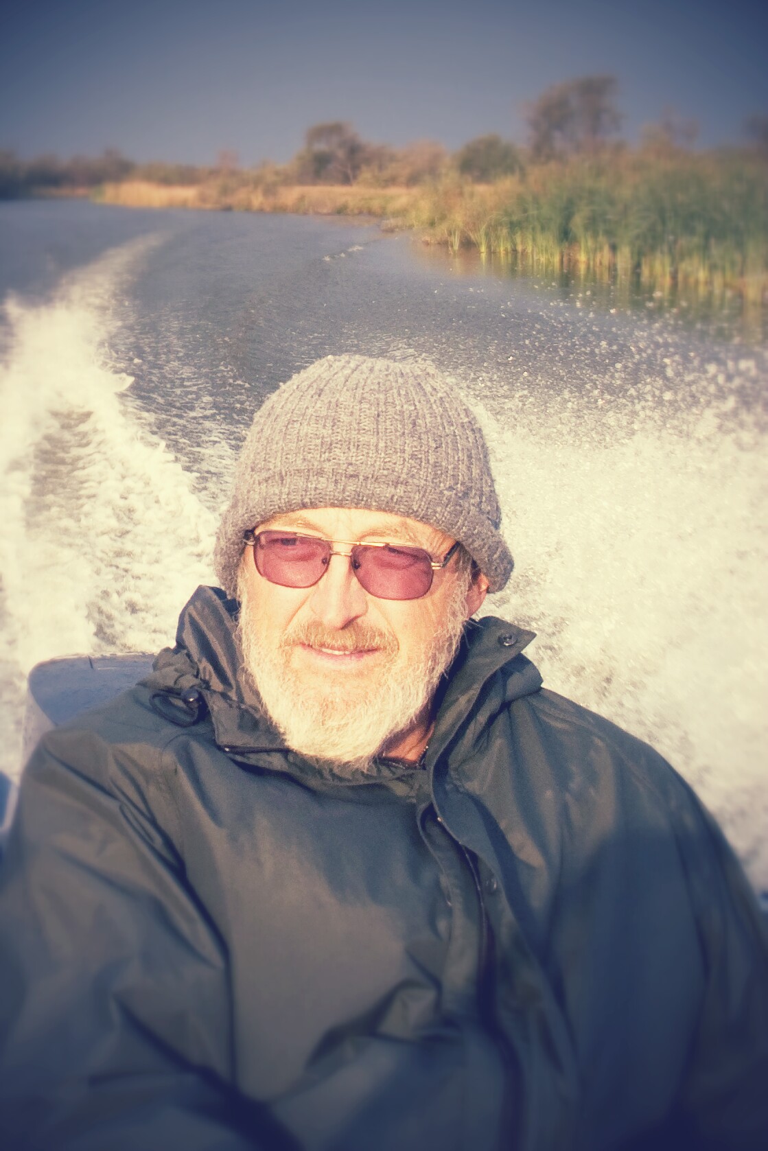 Dad boating in Siberia
