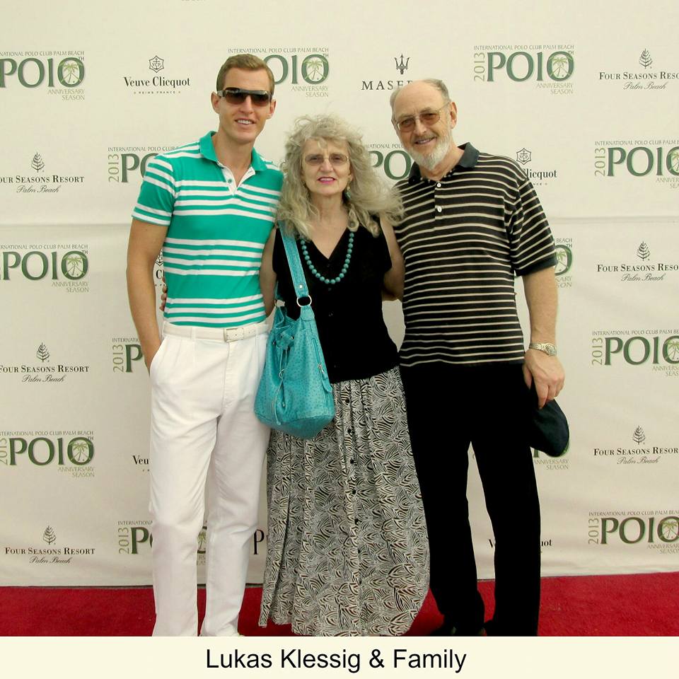 Lukas, Mom & Dad at Polo
